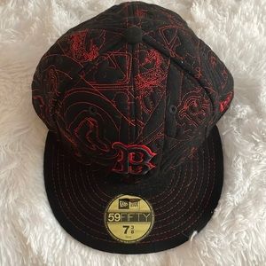 New Era Boston fitted cap size 7-3/8